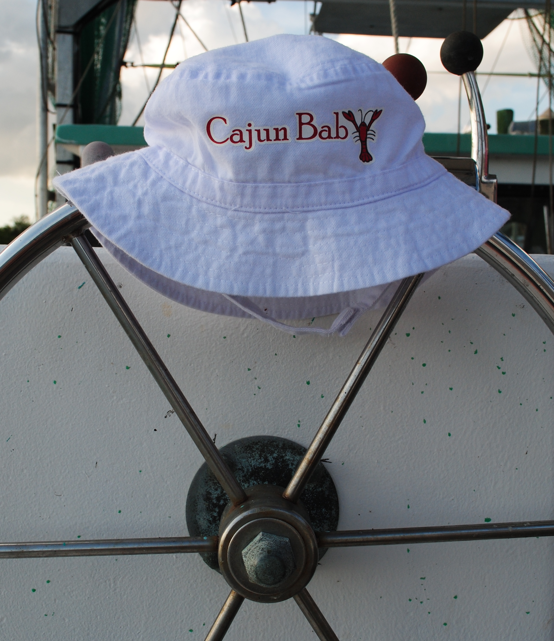 Cajun Baby Hat White Or Navy Blue Cajun Baby Hat White Or Navy Blue