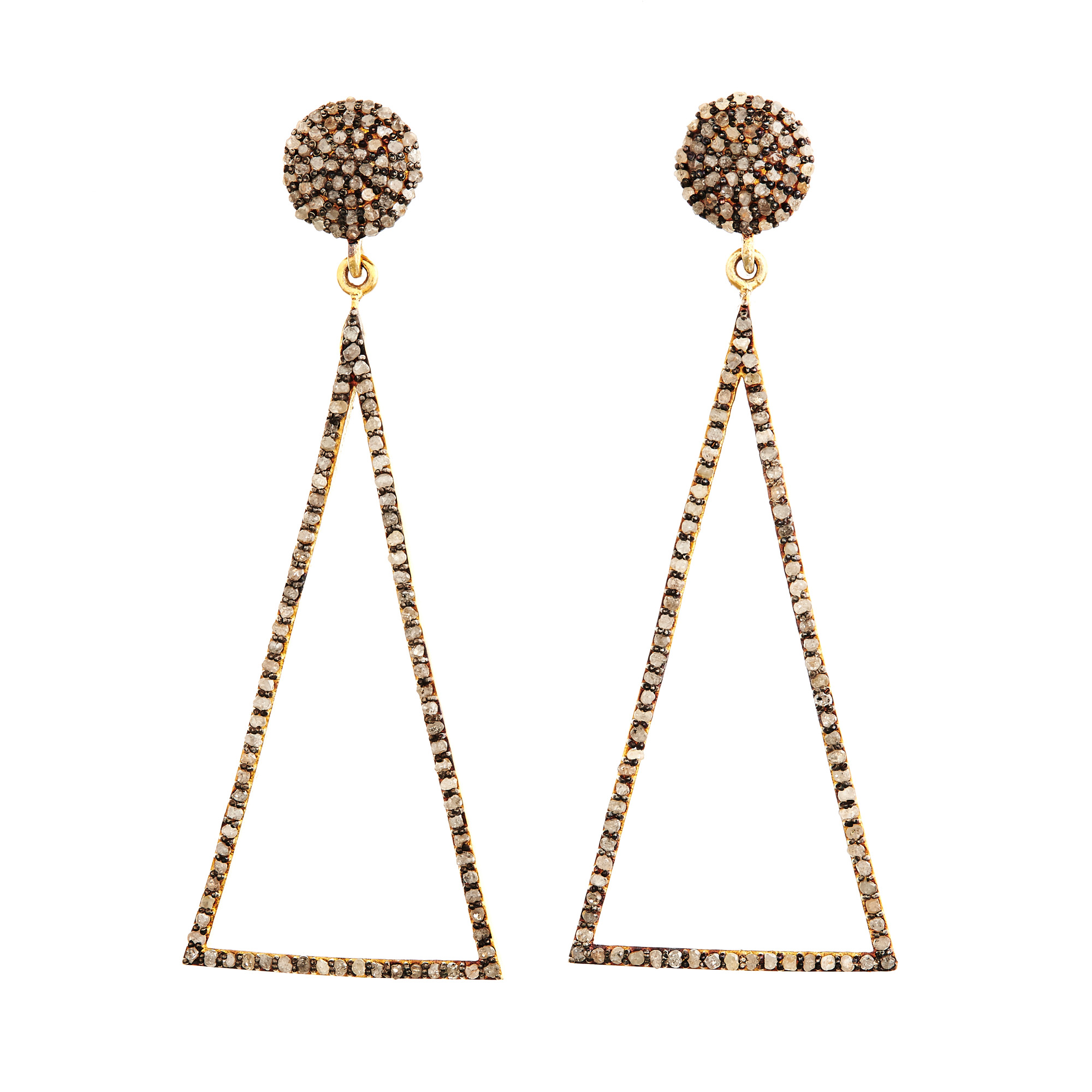 Triangle drop earrings