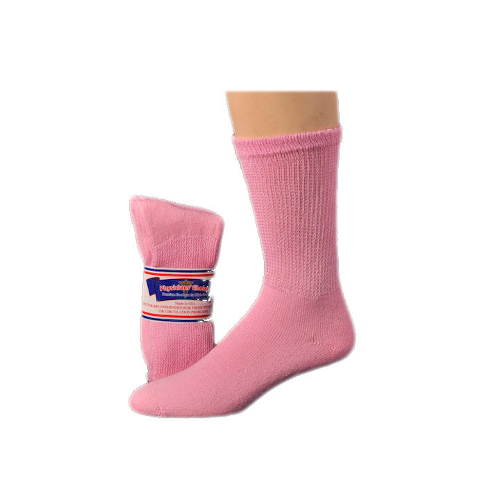 Physicians Choice Diabetic Crew Socks (Pink)