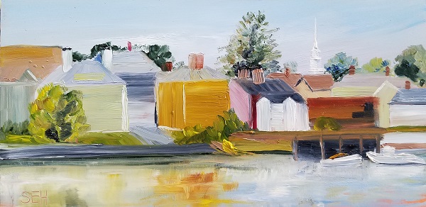Portsmouth Shore Oil Painting