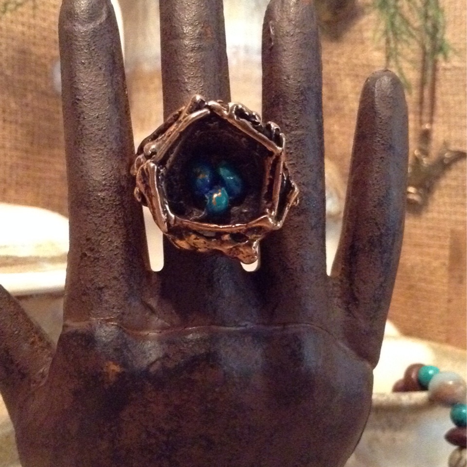Bird Nest Ring Bronze