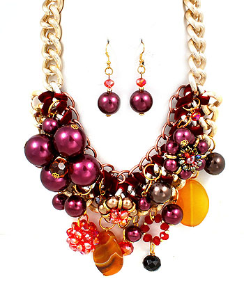 Glass Bead Necklace Glass Bead Necklace