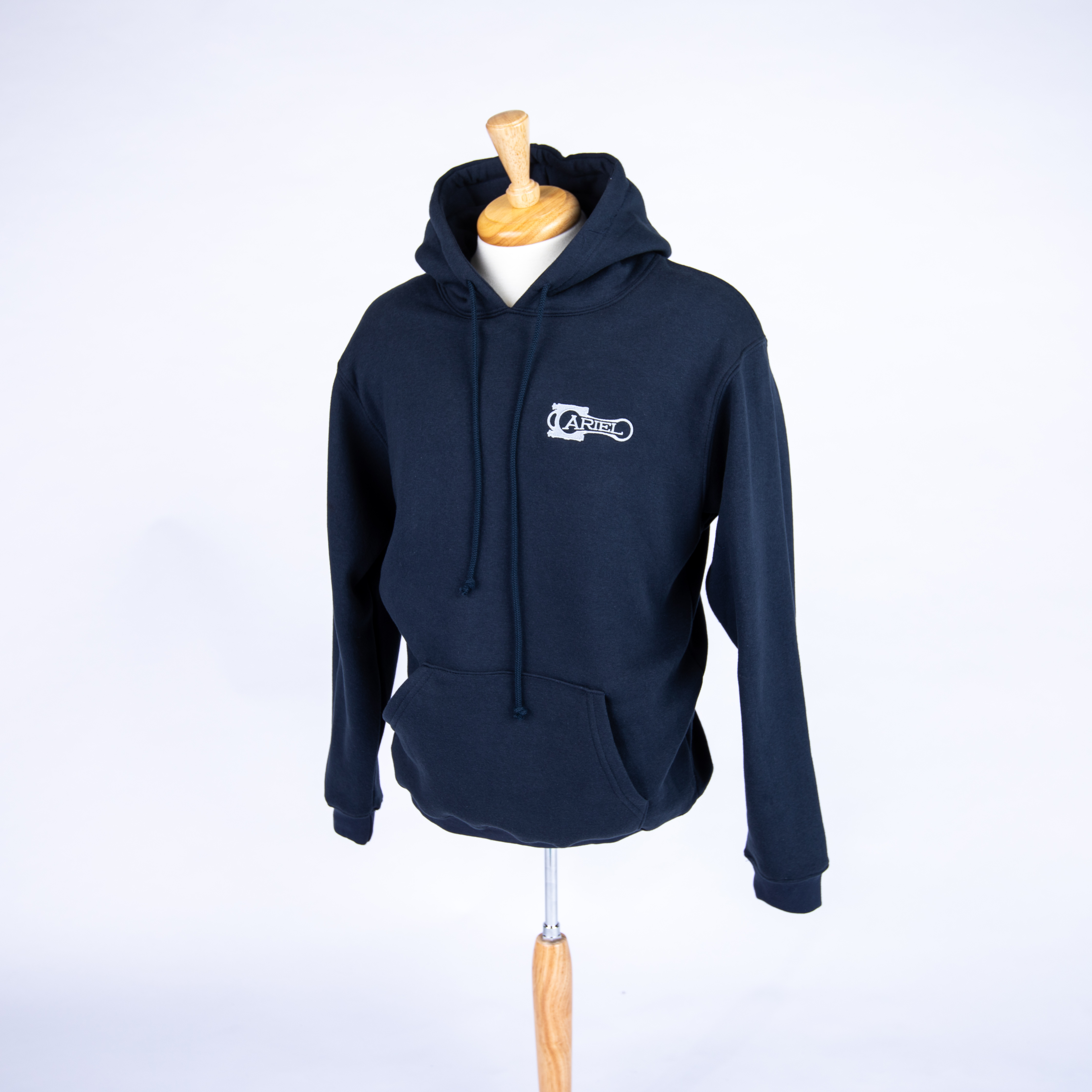 Navy Hoodie stitched Logo