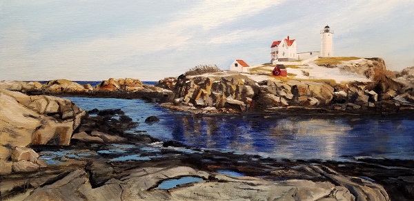 Nubble Winter Oil Painting SOLD