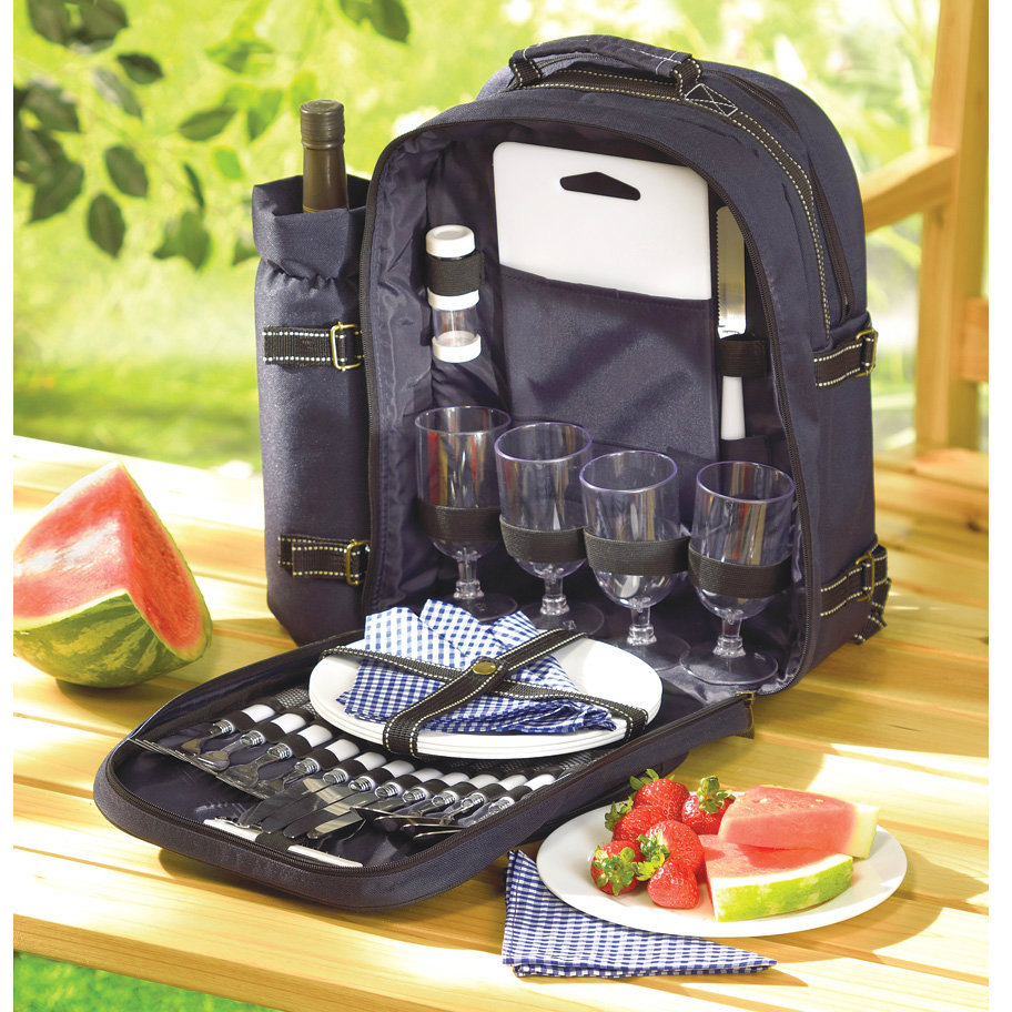 Picnic Backpack Set for Four