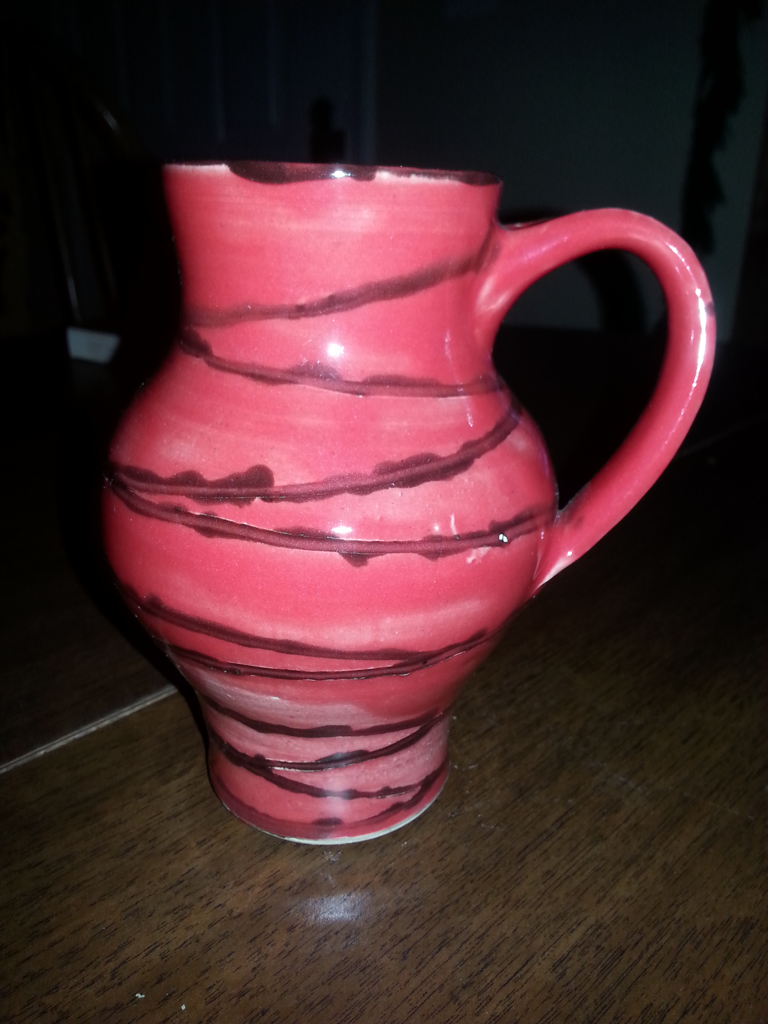 Red with black travel mug/ CLEARANCE