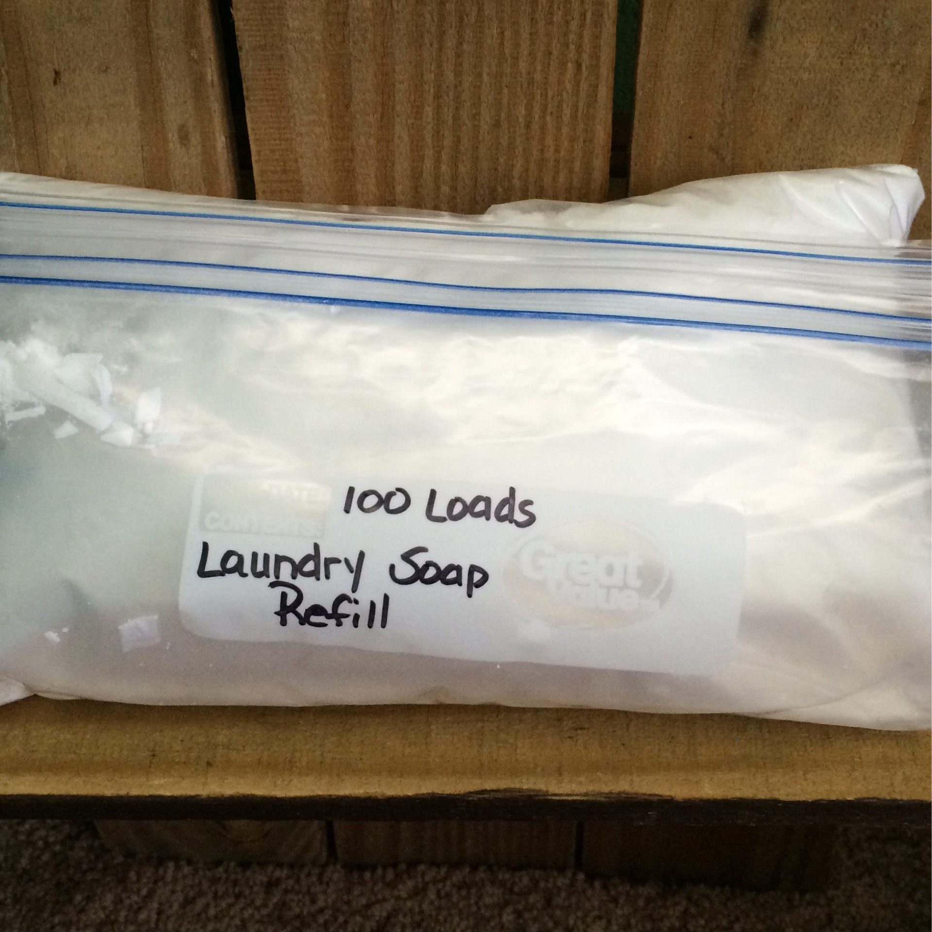 LAUNDRY SOAP 100 LOADS REFILL IN PLASTIC BAG