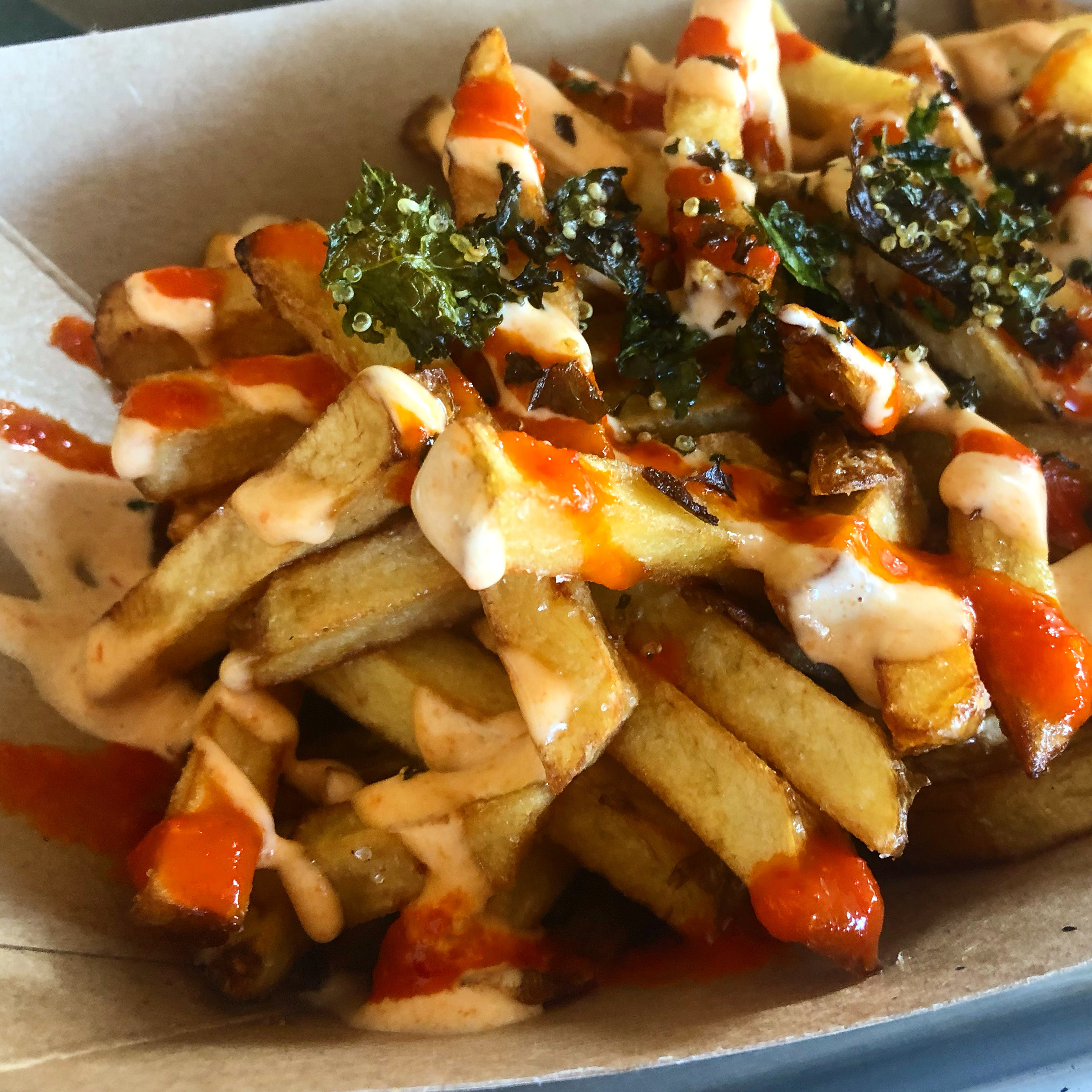 French Fries with PIri Piri Aioli & House-made Hot Sauce