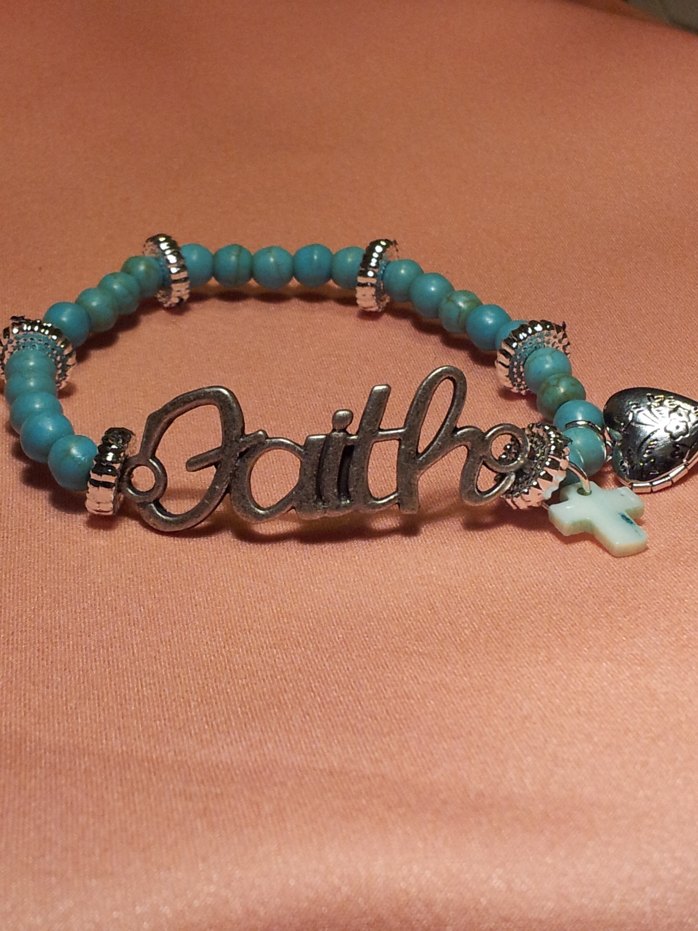 Faith Pendant Bracelet with 2 Charms