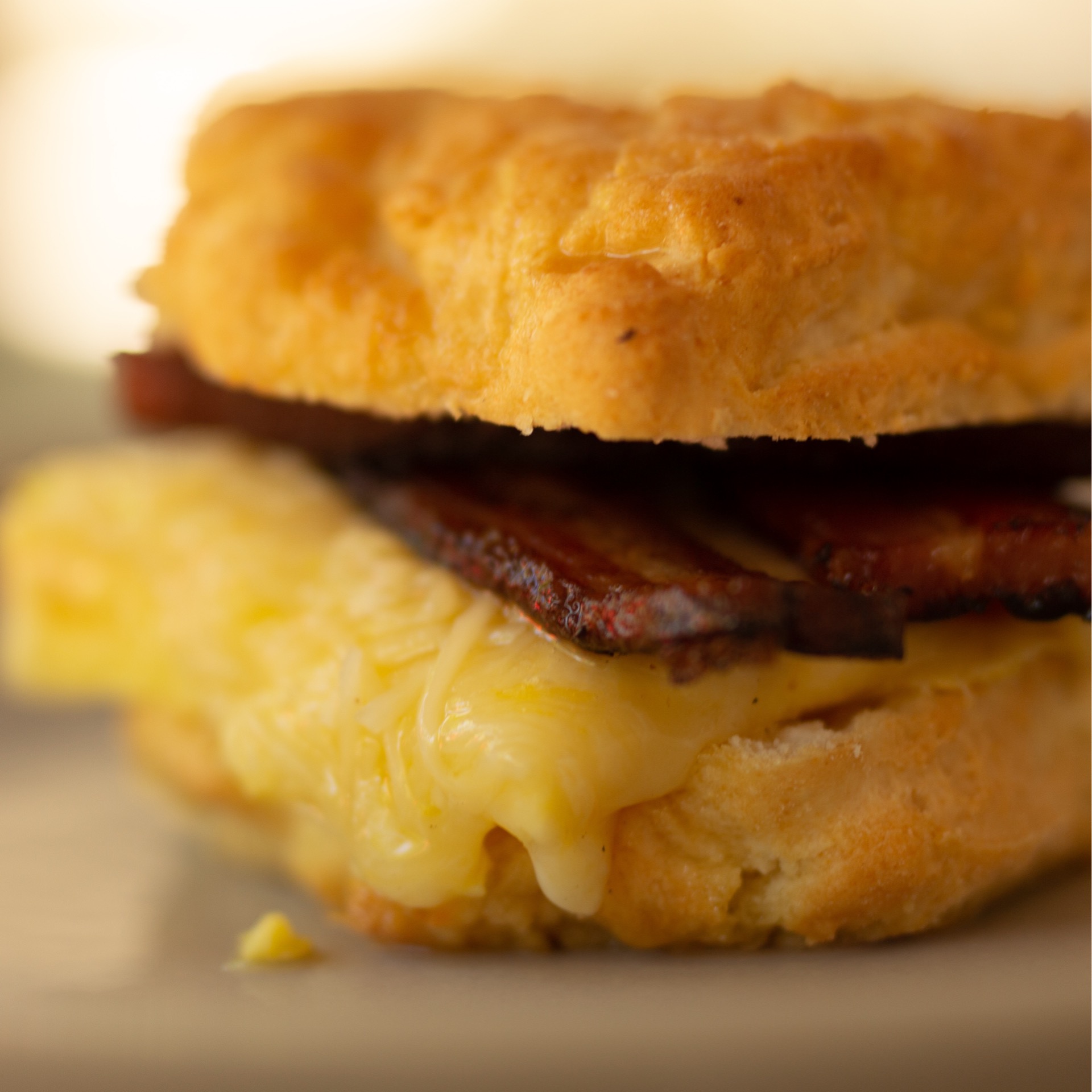 Bacon, egg and cheese biscuit