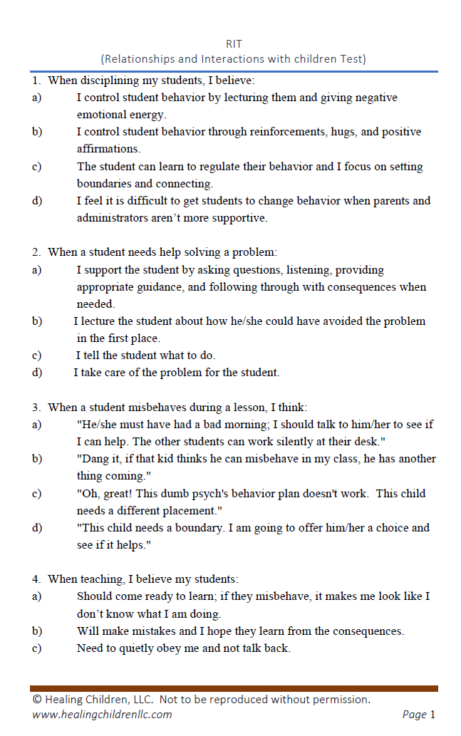Relationship Interaction Style Test License to Copy