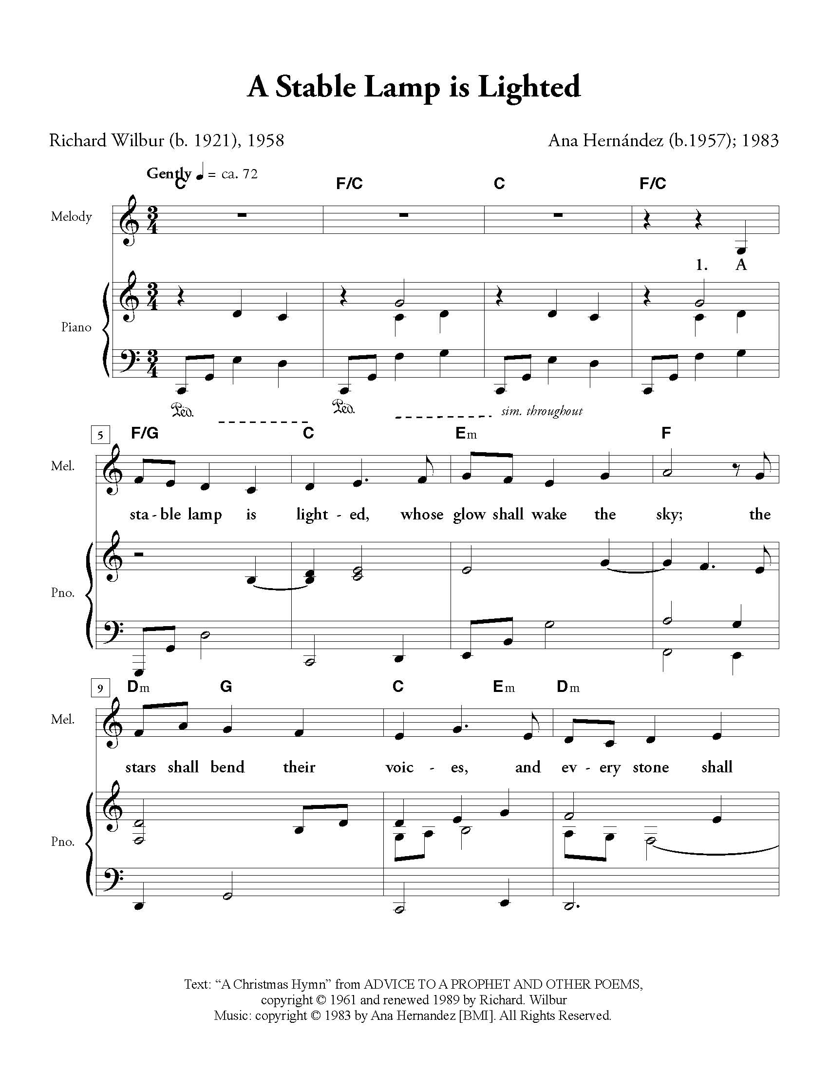 A Stable Lamp is Lighted Hymn