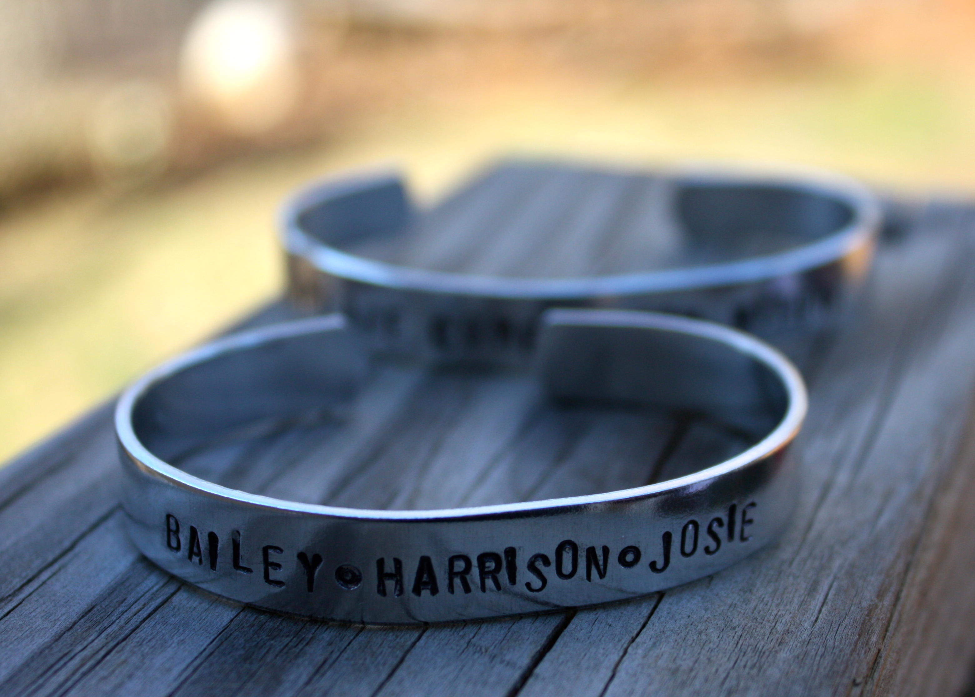 Custom Hand Stamped Cuff Bracelet